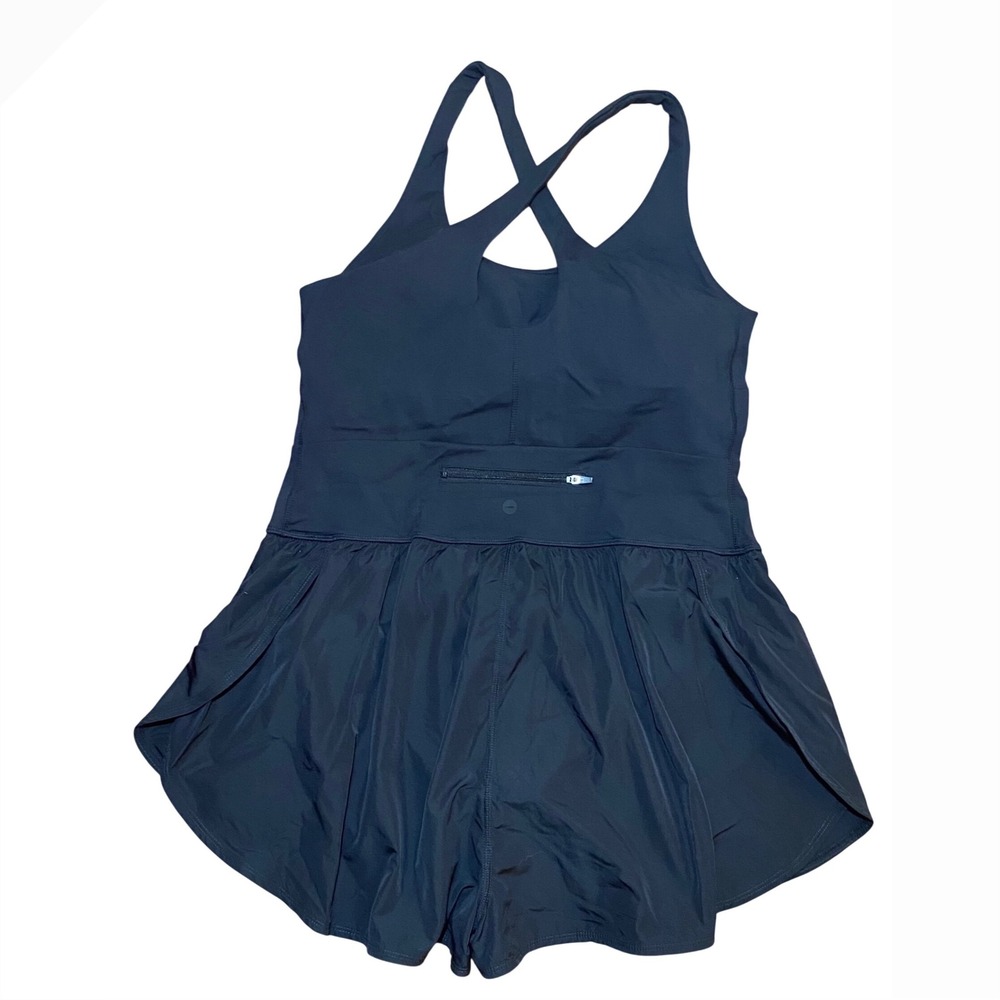 Avia Womens Crossback Romper Black Soot Activewear Athletic Shorts XXL 20 NEW - Picture 2 of 5